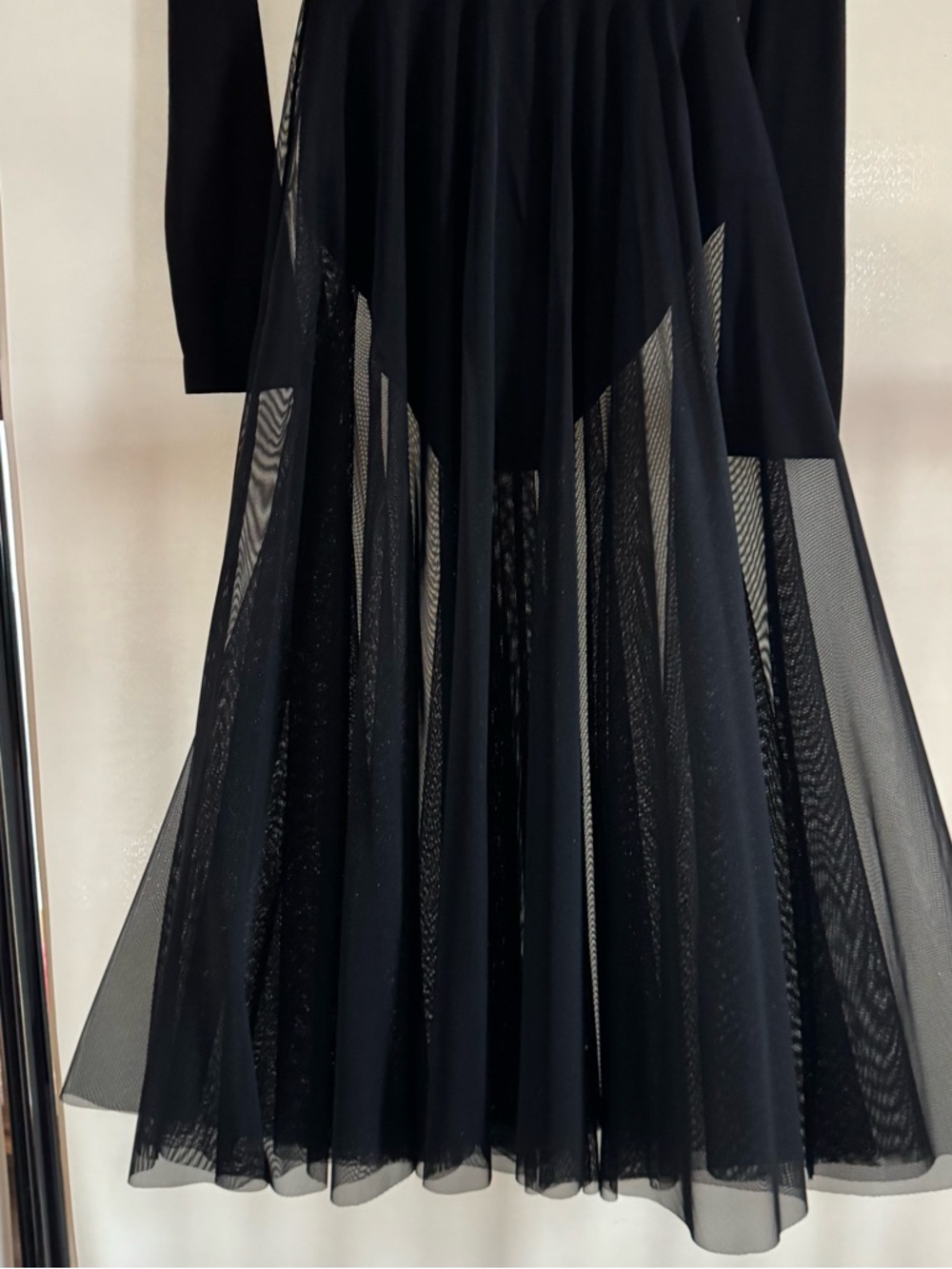 Black Sheer Norma Kamala Maxi dress with built in Bodysuit - Picture 3 of 14